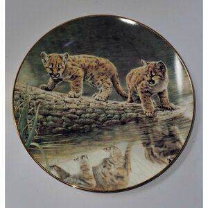 Wild Innocents REFLECTIONS First Issue Charles Frace 8" Plate Cheetah Cubs